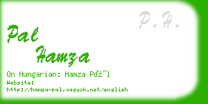 pal hamza business card